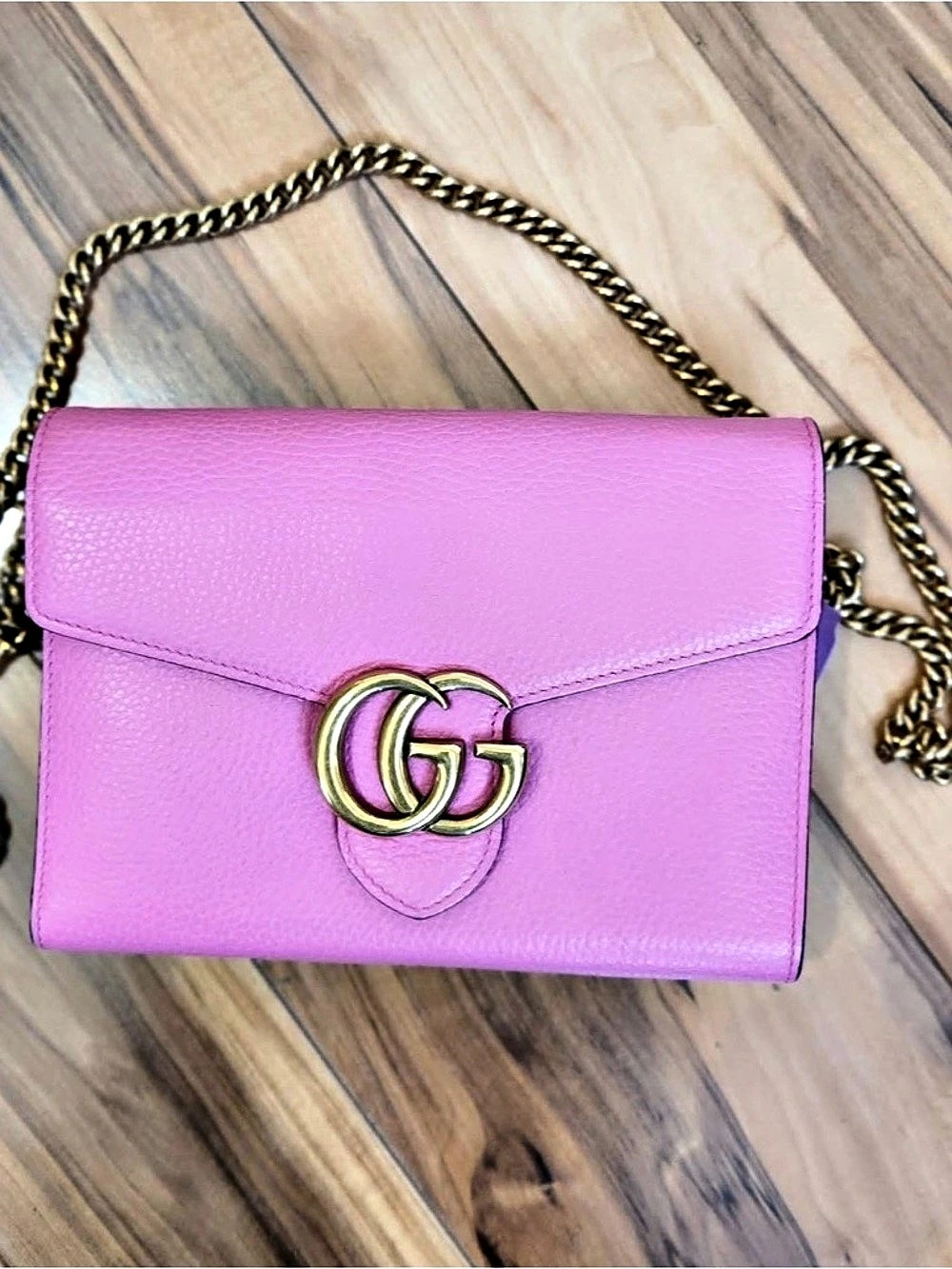 Gucci GG Marmont Mini Shoulder Bag Pink Like New